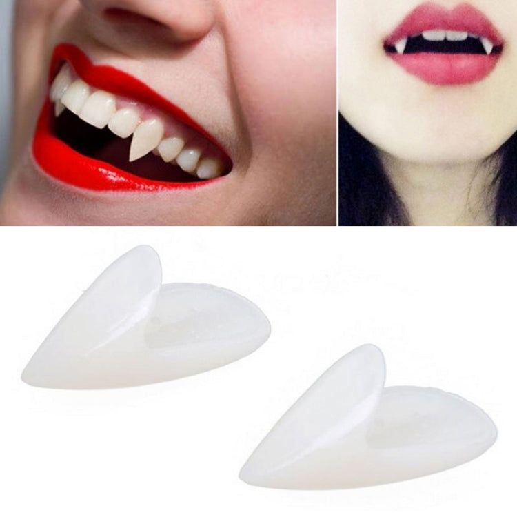 1 Pair 13mm Halloween Party Dentures Props Vampire Zombie Devil Fangs Teeth, 13mm 13mm
