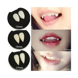 1 Pair 17mm Halloween Party Dentures Props Vampire Zombie Devil Fangs Teeth, 17mm