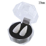 1 Pair 19mm Halloween Party Dentures Props Vampire Zombie Devil Fangs Teeth, 19mm
