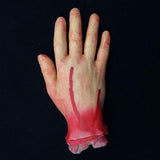 23cm Halloween Horror Props April Fool Day Party Prop Body Parts Decoration 5 Fingers Bloody Hand, Short Blood Hand Short Blood Hand