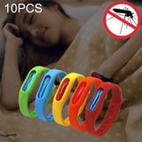10 PCS Anti-mosquito Silicone Repellent Bracelet Buckle Wristband Bugs Away, Suitable for Children and Adults, Length:23cm, Random Color Delivery, 10 PCS 10 PCS