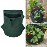 3 Pockets 18L / 5 Gallon Non-woven Felt Strawberry Planting Bag, Size: 23X28cm, Size: 23X28cm Size: 23X28cm Green