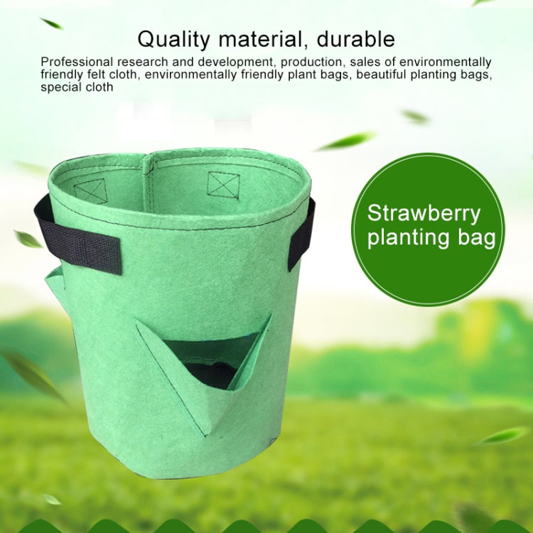 3 Pockets 18L / 5 Gallon Non-woven Felt Strawberry Planting Bag, Size: 23X28cm, Size: 23X28cm