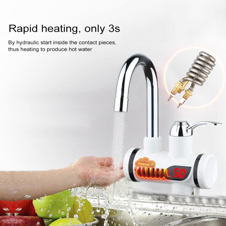 3s Fast Heat Electrothermal Rotatable Faucet Water Tap with Digital Display, 220V, Size: L, Digital Display / Size: L