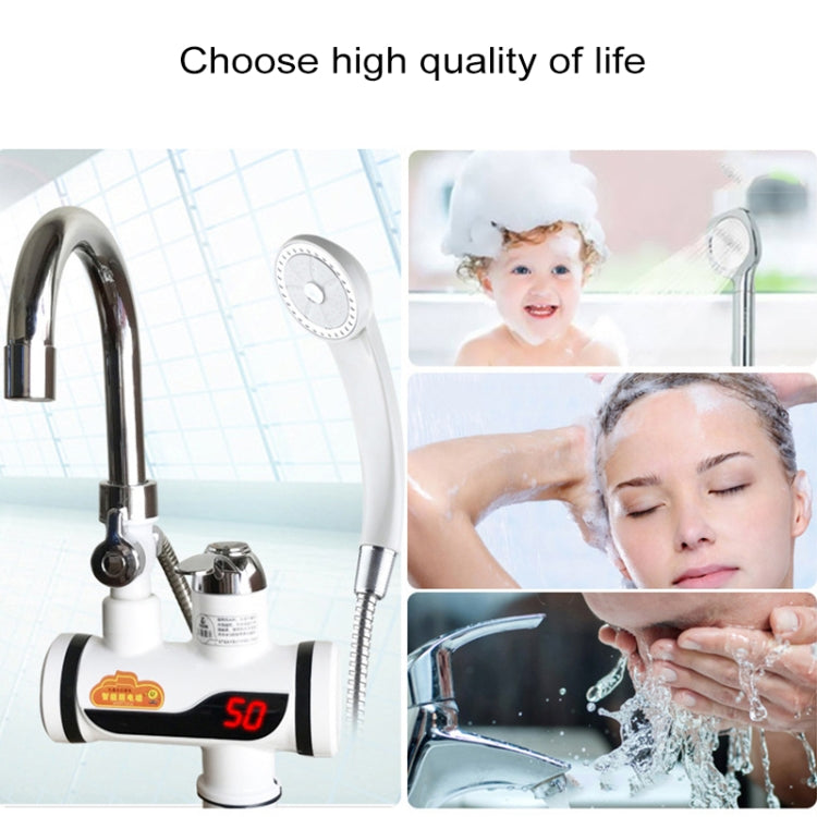 3s Fast Heat Electrothermal Rotatable Faucet Water Tap with Digital Display, 220V, Size: S, Digital Display / Size: S