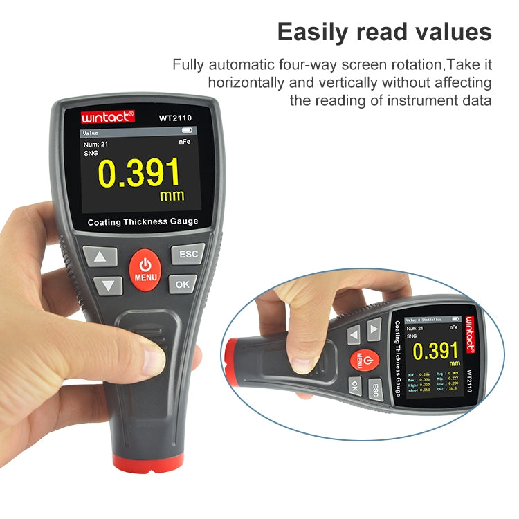 Wintact WT2110 Color Screen Display Coating Thickness Gauge, WT2110 - Zen Craft