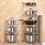 Multi-function Kitchen Pot Rack Five-layer Wok Soup Pot Stainless Steel Pot Rack, Five-layer