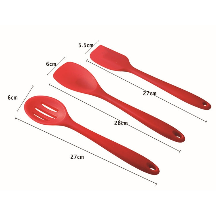 kn7050 10 in 1 Silicone Kitchen Tool Set, Black, Green, Blue, Red