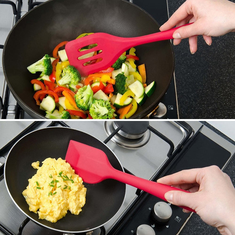 kn7050 10 in 1 Silicone Kitchen Tool Set, Black, Green, Blue, Red