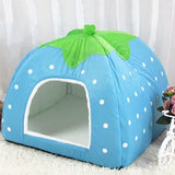 Strawberry Shaped Foldable Short Plush Pet House Nest, Size: M, Purple, Size M, Red, Size M, Pink, Size M, Blue, Size M