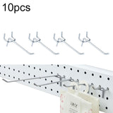 10pcs Supermarket Clothing Shop Pegboard Slat Wall Hook Shelf Hole Plate, Hole Pitch: 2.5cm, Length: 10cm, Wire Diameter: 3.3mm, Length: 10cm Length: 10cm