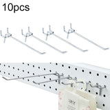 10pcs Supermarket Clothing Shop Pegboard Slat Wall Hook Shelf Hole Plate, Hole Pitch: 2.5cm, Length: 15cm, Wire Diameter: 3.3mm, Length: 15cm Length: 15cm