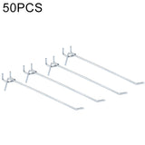 10pcs Supermarket Clothing Shop Pegboard Slat Wall Hook Shelf Hole Plate, Hole Pitch: 2.5cm, Length: 20cm, Wire Diameter: 3.3mm, Length: 20cm