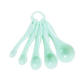 kn082 5 in 1 Plastic Measuring Spoon Kitchen Tool Set (Random Color Delivery), Green