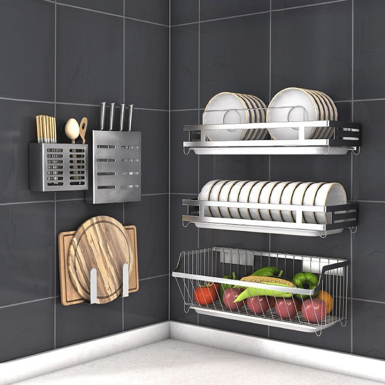 304 Stainless Steel Wall-mounted Kitchen Rack Hanging Pot Lid Holder, Pot Lid Holder