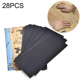 28 PCS LANHU Grit 120-3000 Wet And Dry Polishing Grinding Sandpaper，Size: 22.9 x 9.1cm, 28 PCS 28 PCS