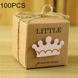 100 PCS European Style Wedding Sugar Box, Size: 5.3x5.3x5.3cm, Princess Crown shaped, Prince Crown shaped Princess Crown shaped HC6017A