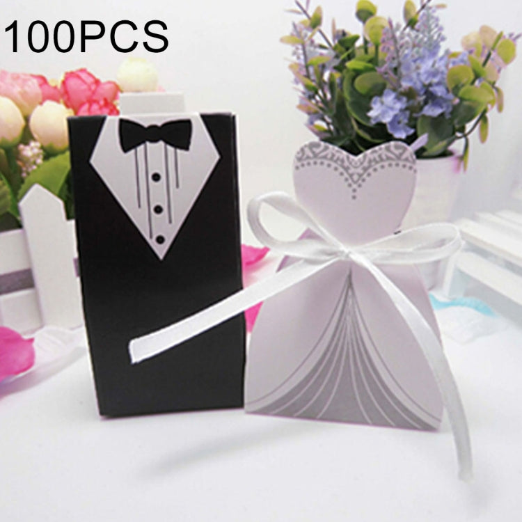 100 PCS Wedding European The Bride and Groom Sugar Box, Sugar Box Sugar Box
