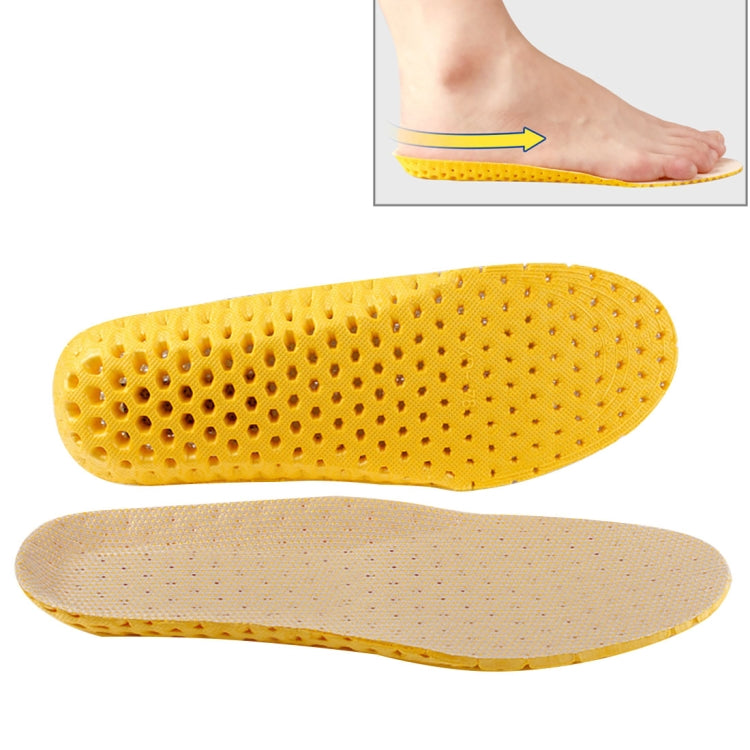 1 Pair Sports Shock Absorption Breathable Soft Thick Sweat Absorbent Insoles for Men / Women, Size: L(41-46 Yards), Size: L(41-46 Yards) Size: L(41-46 Yards) Yellow