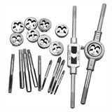 20 PCS Multi-specification Tap and Die Combination Set Hand Metric Wire Tapping Wrench Winch, 20 PCS