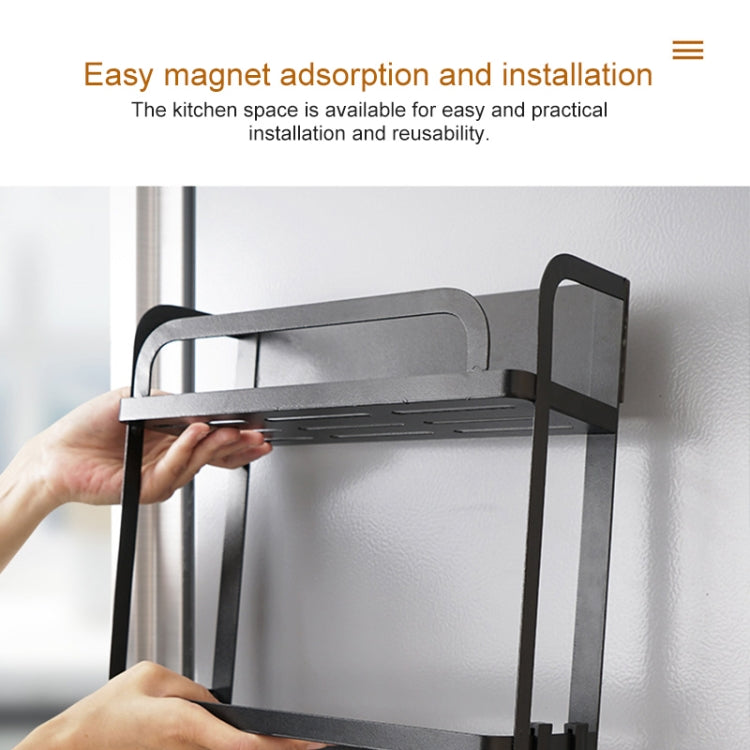 Kitchen Single Layer Magnetic Refrigerator Rack Storage Holder, Single Layer