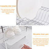 Multi-function Kitchen Stainless Steel Three Layers Arch Shape Rack Hanging Bowl Dish Holder, Three Layers Arch Shape