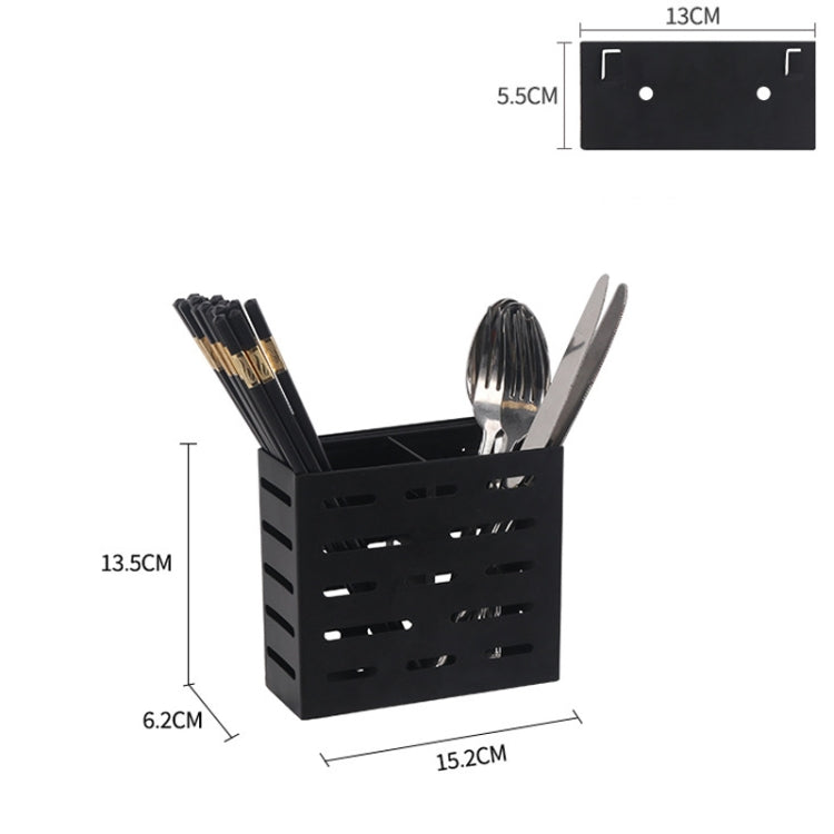 Stainless Steel Wall-mounted Kitchen Rack Double Cage Chopsticks Canister Holder, Chopsticks Canister Holder