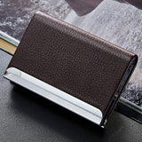 Lichi texture Business Card Holder Credit Card ID Case Holder