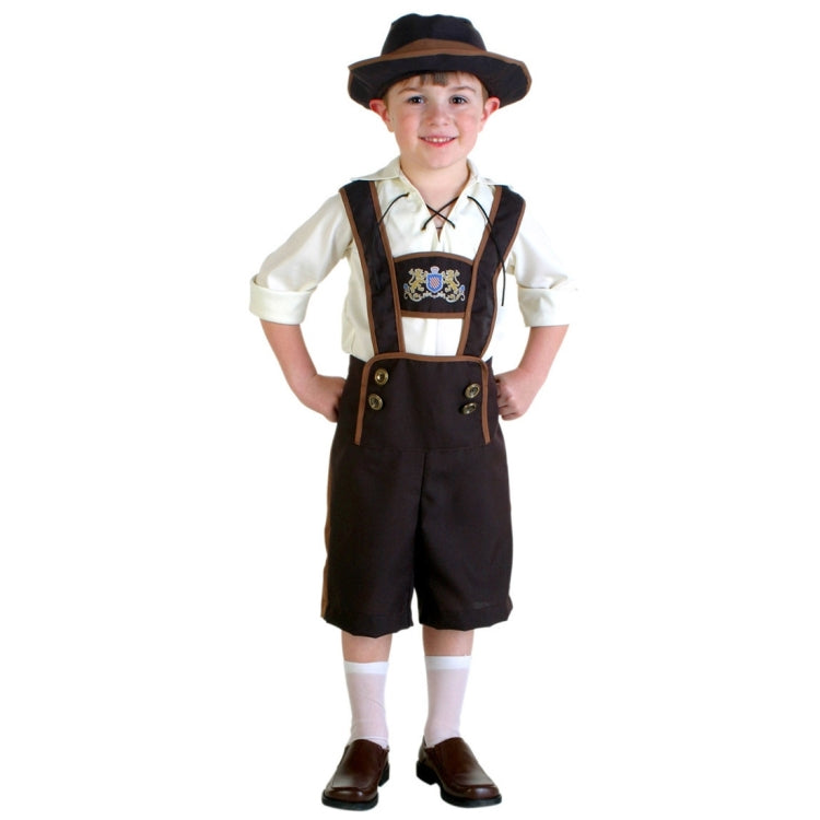 Halloween Costume Children Beer Costume Oktoberfest Suits England Style Cosplay, Size:M, Waistline: 72cm, Dress Length: 56cm, Long Pants: 43cm, Suggested Height:125-135cm, Size: M Children
