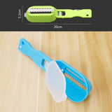 2 PCS Kitchen Essential Fish Scraper Fish Scale Planing Knife with Cover, 20x5.2cm Pink, 20x5.2cm Green, 20x5.2cm Blue