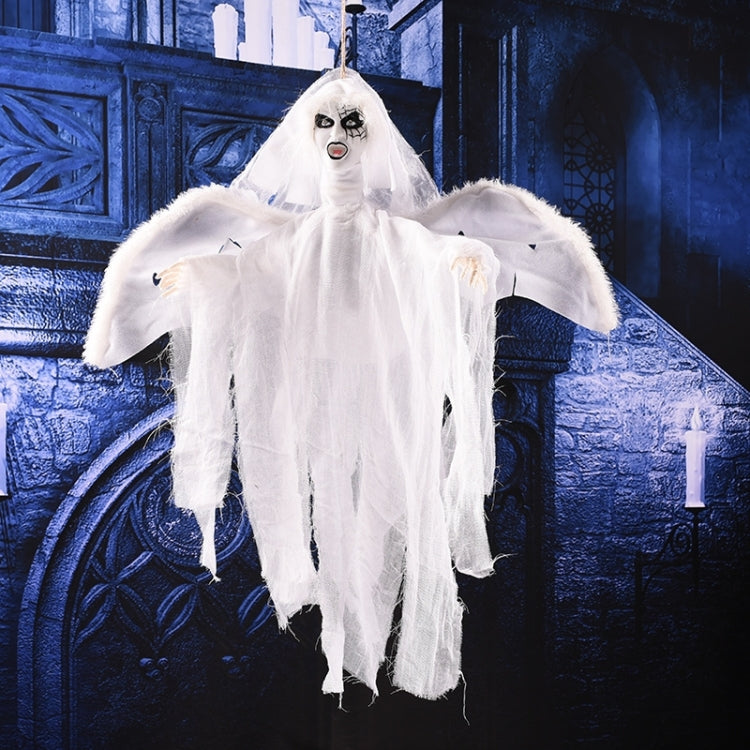 Flying Hanging Ghost Scary Sound and Moving for Halloween Decorations, Hanging Ghost(Black), Hanging Ghost(Grey), Hanging Ghost(White)