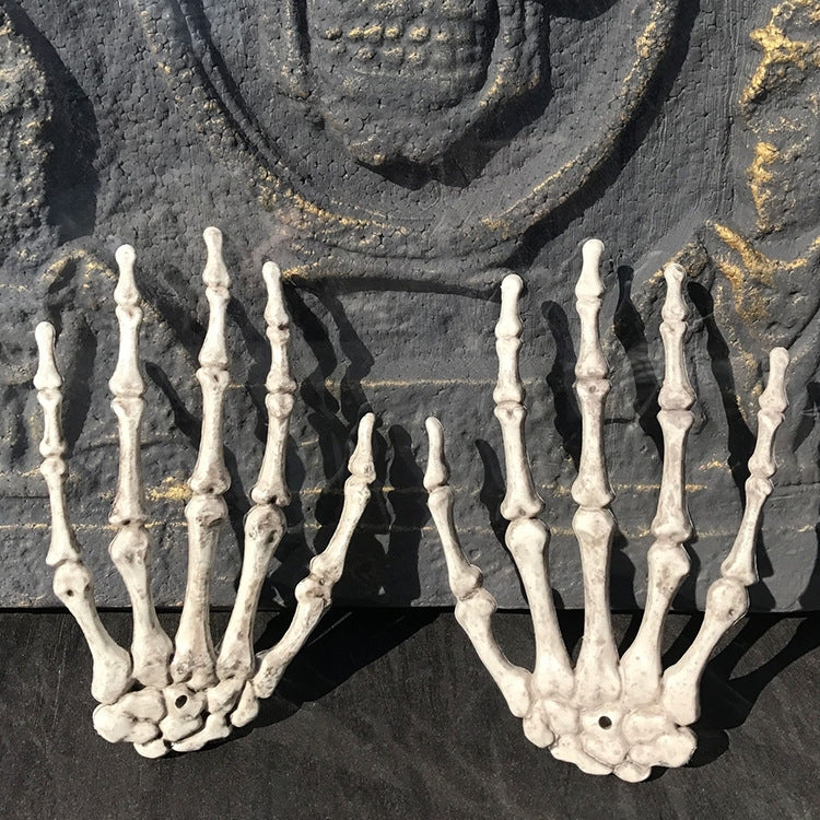 One Pair Halloween Skeleton Hands Haunted House Decoration Props, Size: 15.5 x 10cm, Skeleton Hands