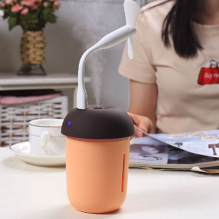 3 in 1 Multi-function USB Charge Mushroom Shape Electric Aroma Essential Ultrasonic Aromatherapy Cool Mist Humidifier with Extended USB Port Coffee