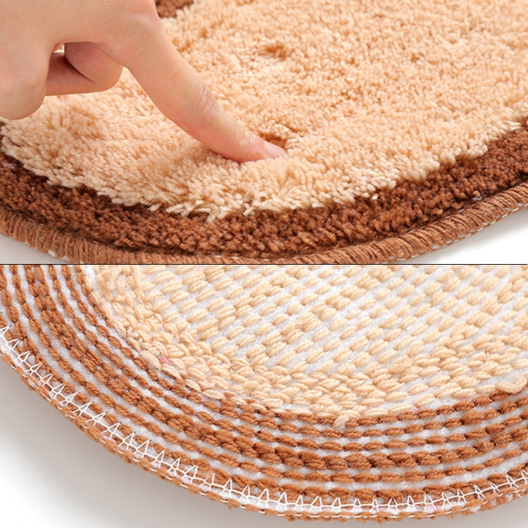 1390 Foot-shaped Non Slip Shaggy Soft Water Absorption Bedroom Bathroom Carpet Mat