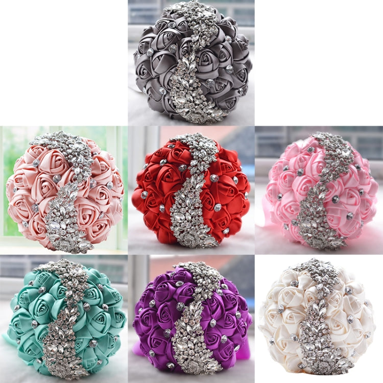 Wedding Holding Flowers Bridal Bouquet Accessories Bridesmaid Rhinestone Party Wedding Decoration Supplies, D445