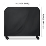 Anti-UV Waterproof Dust-proof 210D Oxford Cloth Folding BBQ Protective Cover Outdoor Gas Charcoal Electric Barbeque Grill Cover, Size: 190*71*117cm(Black), Size: 190*71*117cm