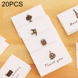 20 PCS Creative Simple Mini Ornaments Greeting Card Birthday Card DIY Folding Blessing Card Postcard, Random Style Delivery, DIY Folding Blessing Card DIY Folding Blessing Card