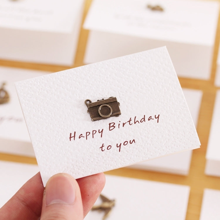 20 PCS Creative Simple Mini Ornaments Greeting Card Birthday Card DIY Folding Blessing Card Postcard, Random Style Delivery, DIY Folding Blessing Card