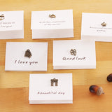 20 PCS Creative Simple Mini Ornaments Greeting Card Birthday Card DIY Folding Blessing Card Postcard, Random Style Delivery, DIY Folding Blessing Card