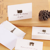 20 PCS Creative Simple Mini Ornaments Greeting Card Birthday Card DIY Folding Blessing Card Postcard, Random Style Delivery, DIY Folding Blessing Card