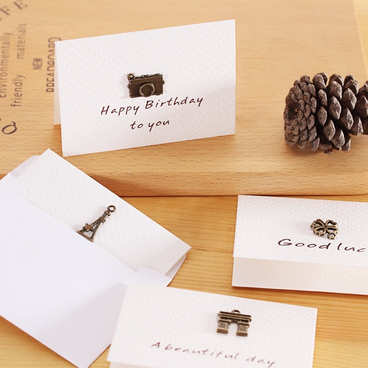 20 PCS Creative Simple Mini Ornaments Greeting Card Birthday Card DIY Folding Blessing Card Postcard, Random Style Delivery, DIY Folding Blessing Card