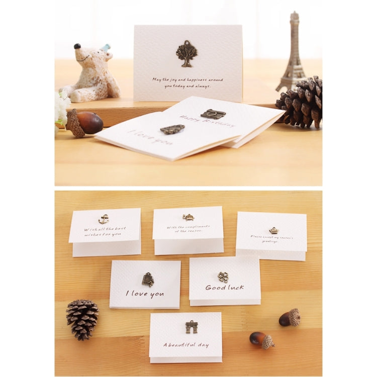 20 PCS Creative Simple Mini Ornaments Greeting Card Birthday Card DIY Folding Blessing Card Postcard, Random Style Delivery, DIY Folding Blessing Card