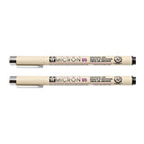 2 PCS Archival Pigment Ink Drawing Fineliner Pens Nib Manga Micron Pen, 0.45mm, 0.5mm, 0.25mm, 0.3mm, 0.35mm
