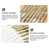 2 PCS Archival Pigment Ink Drawing Fineliner Pens Nib Manga Micron Pen, 0.5mm, 0.25mm, 0.3mm, 0.35mm, 0.4mm, 0.45mm