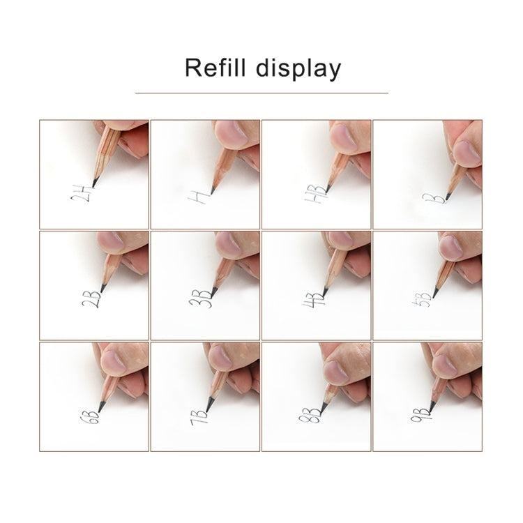 12pcs Drawing Writing Sketch Wooden Pencil Pre-sharpened 2B Art Graphite Pencils, 2B