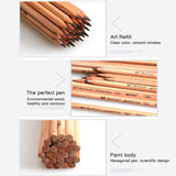 12pcs Drawing Writing Sketch Wooden Pencil Pre-sharpened 2B Art Graphite Pencils, 2B