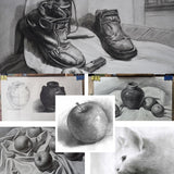 12pcs Drawing Writing Sketch Wooden Pencil Pre-sharpened 2B Art Graphite Pencils, 2B