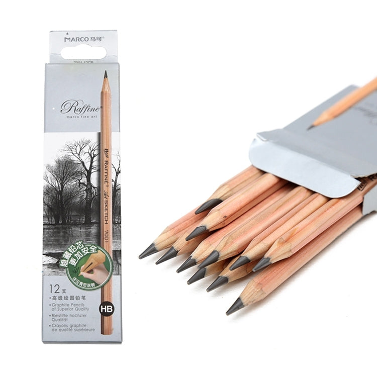 12pcs Drawing Writing Sketch Wooden Pencil Pre-sharpened HB Art Graphite Pencils, HB HB