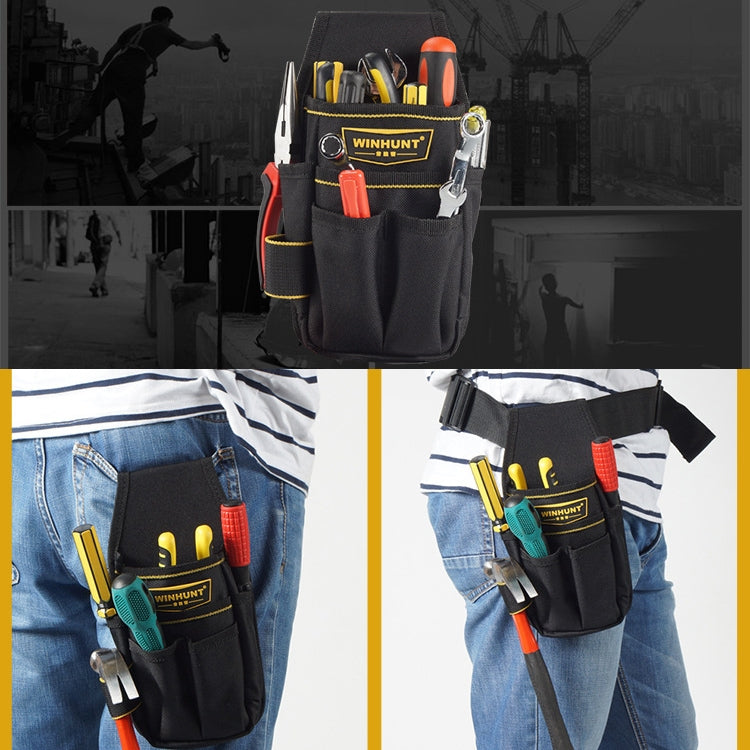 Professional Oxford Cloth Electrician Belt Pouch Convenient Tool Bag, WH008 Black