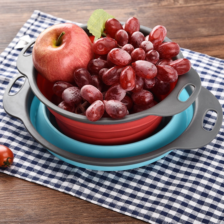 Creative Folding Vegetables Fruits Storage Basket Organizer Drain Basket, L, Size: 29.5*23.5*10cm, Size: L